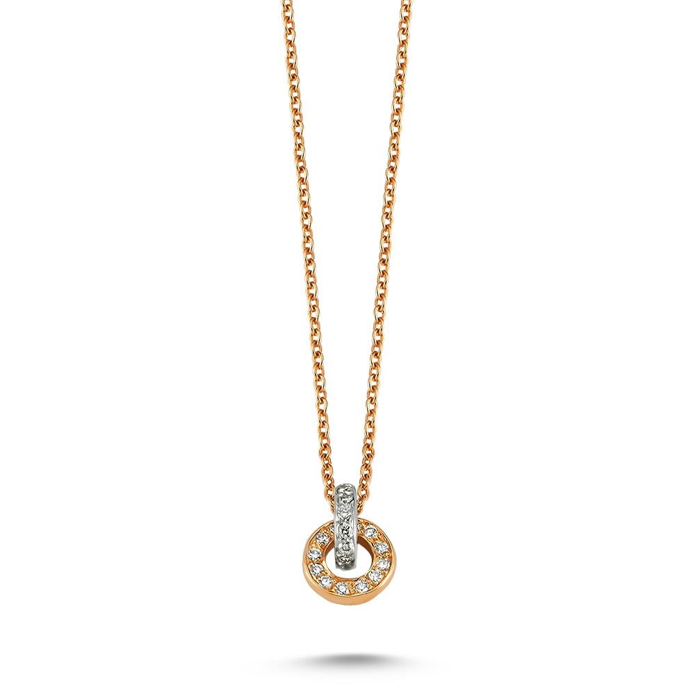 0.12 Karat Pırlanta Rose Kolye