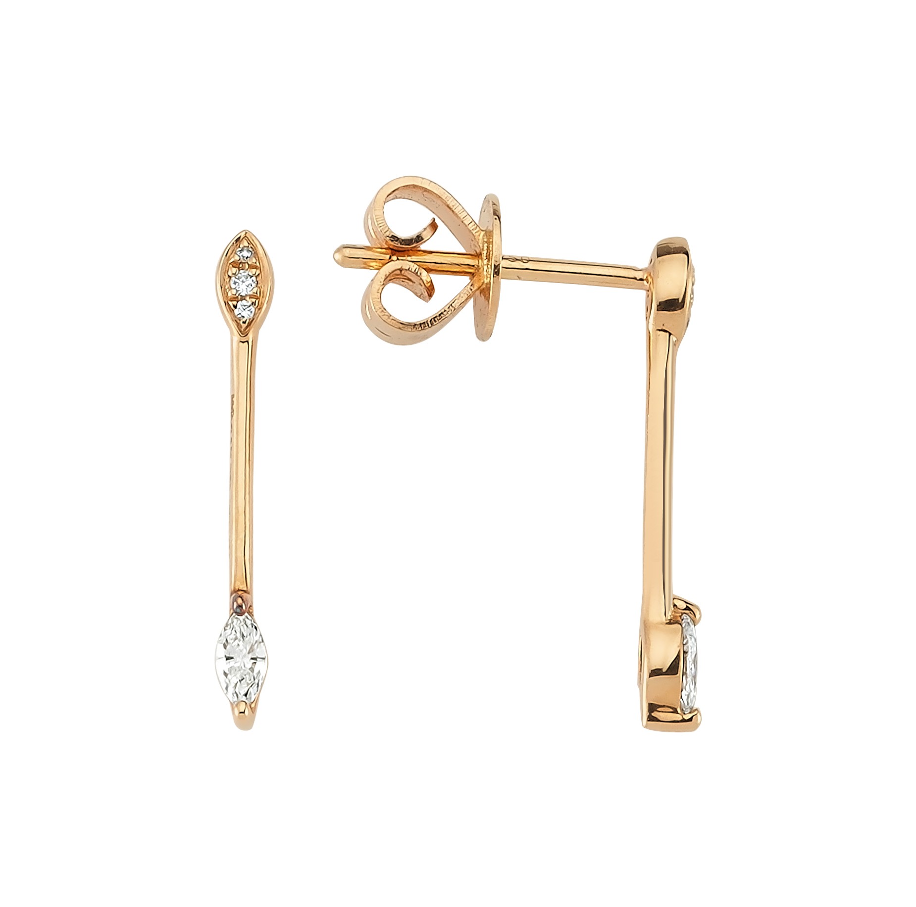 0.13 Karat Pırlanta Küpe