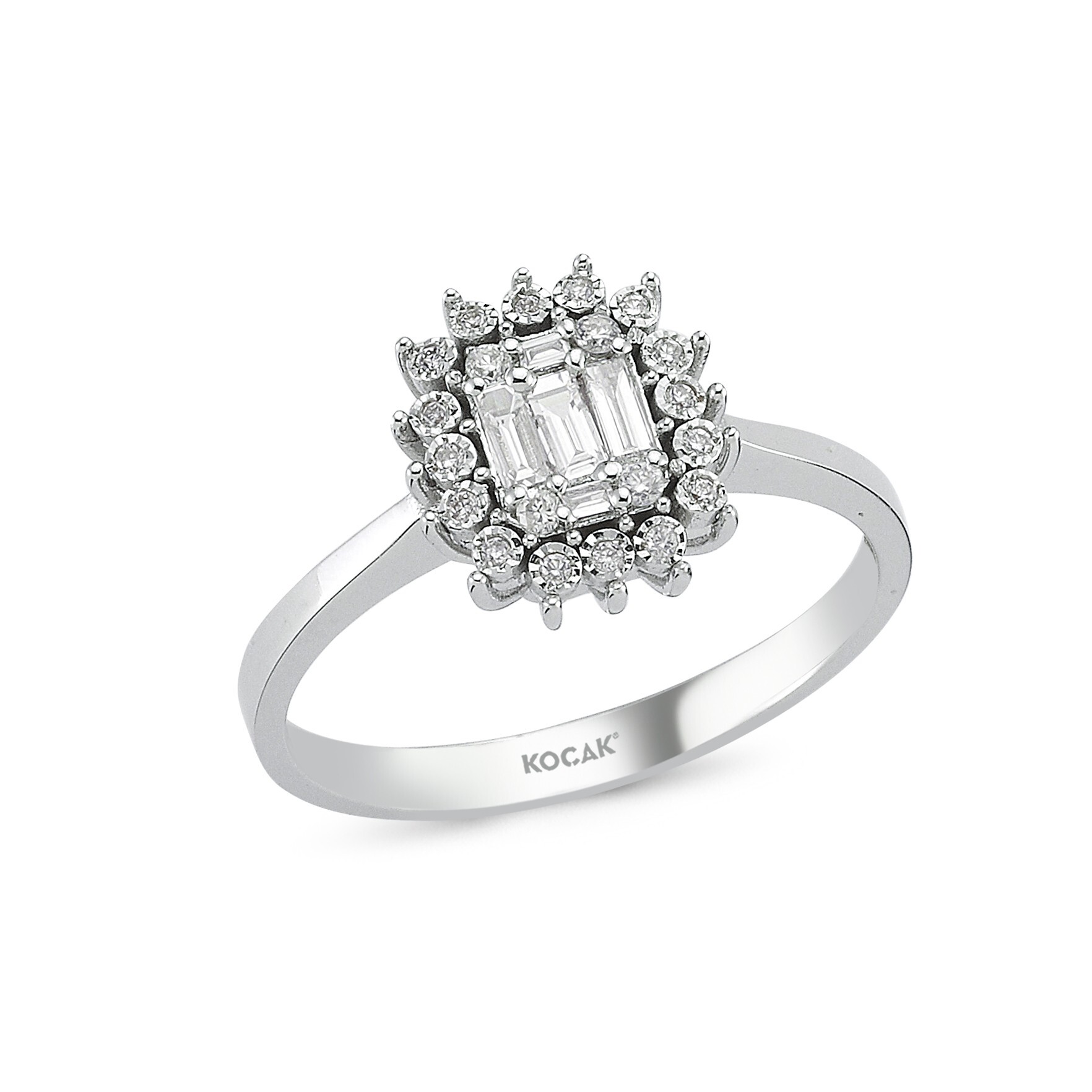 0.25 Karat Baget Taşlı Pırlanta Yüzük