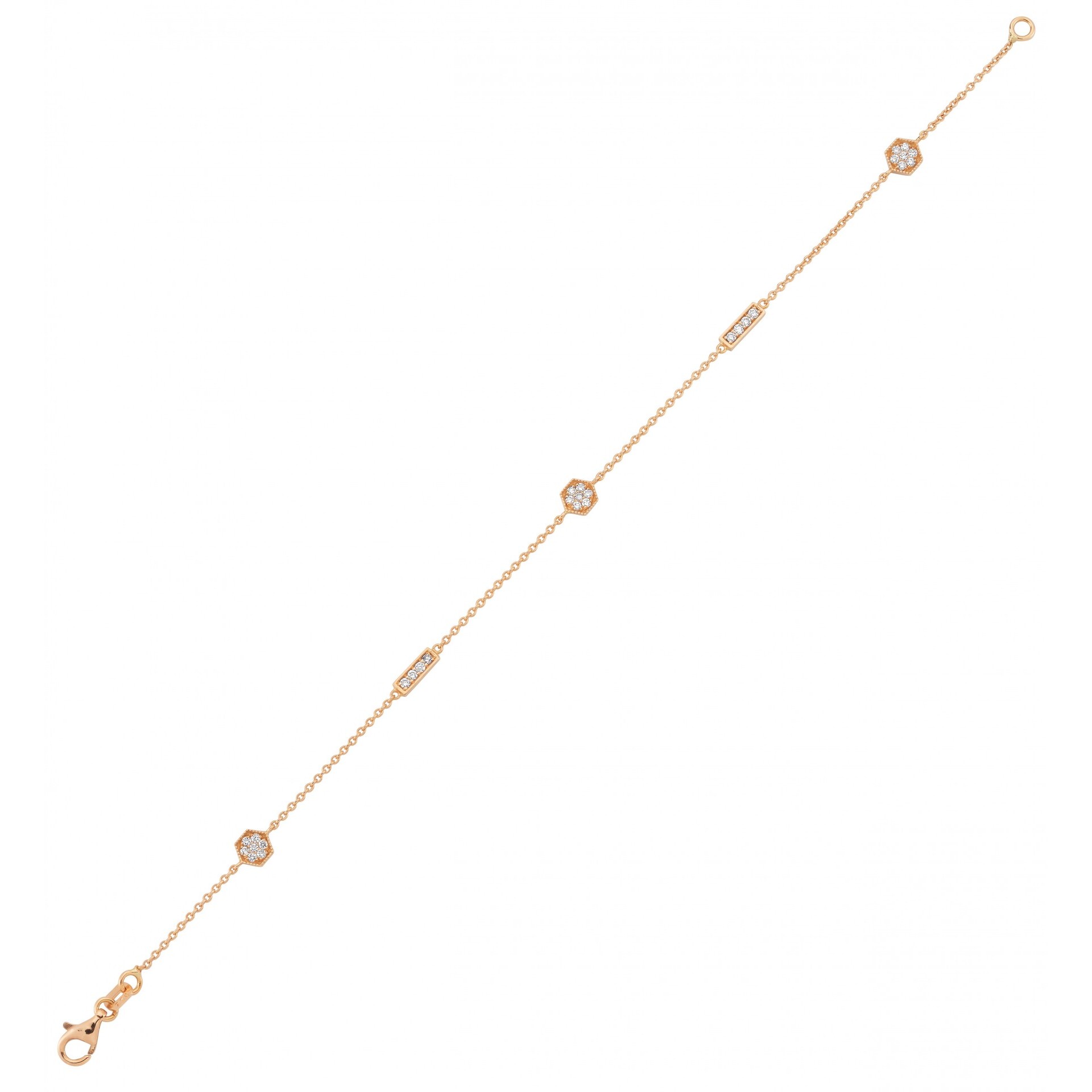 0.24 Karat Pırlanta Rose Bileklik