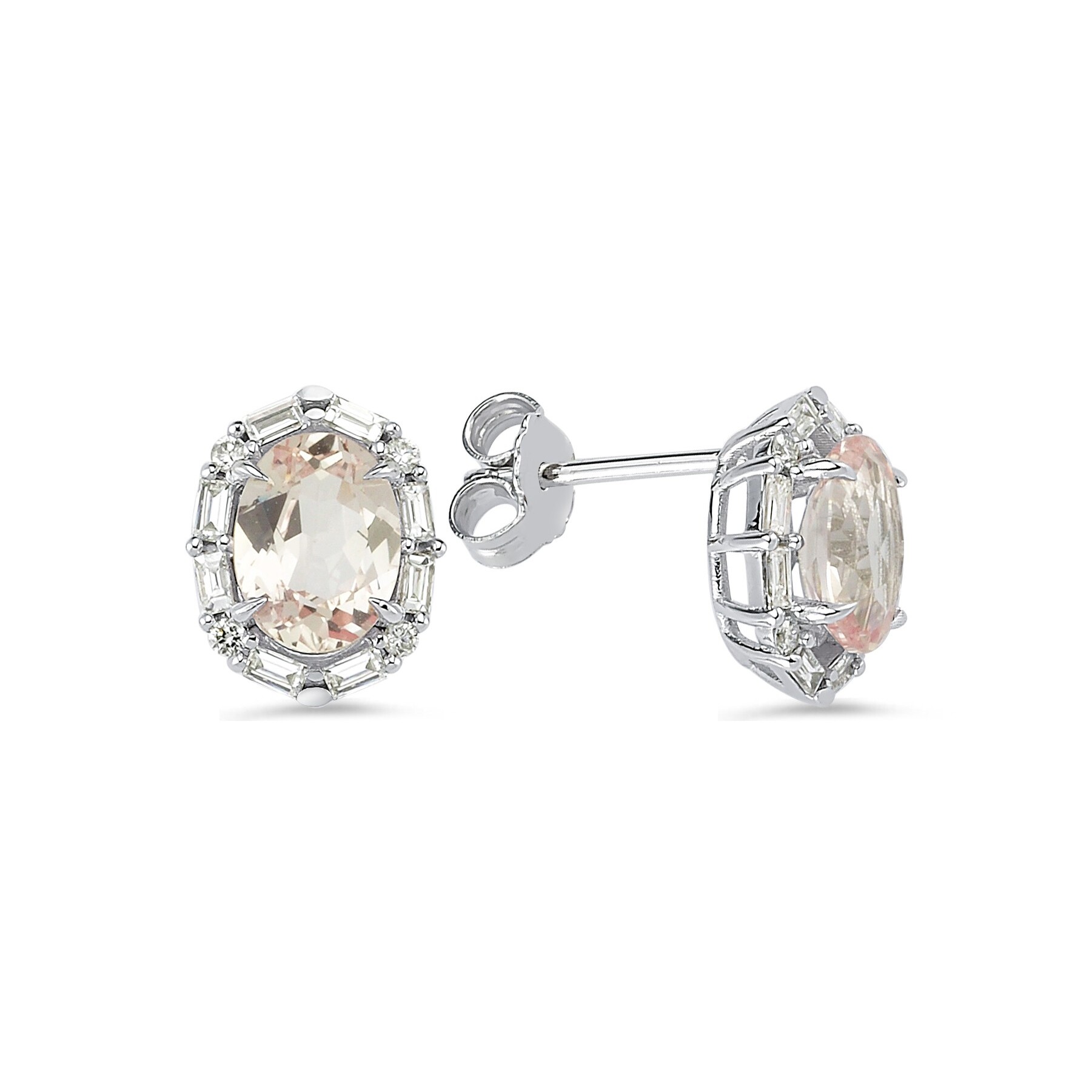 3.61 Karat PadParadscha Pırlanta Küpe