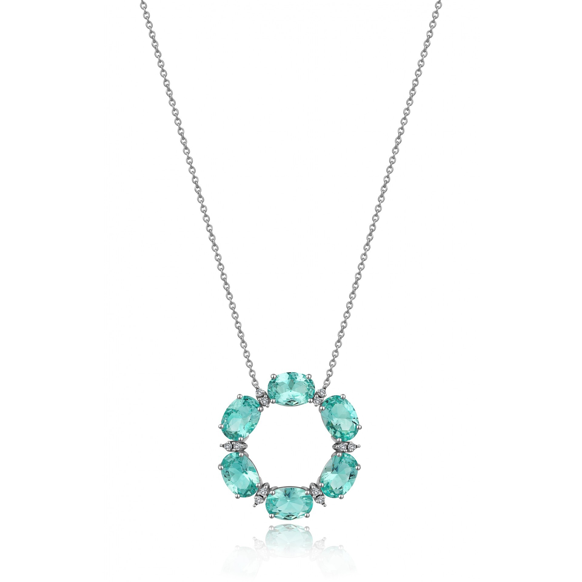 4.12 Karat Paraiba Pırlanta Kolye
