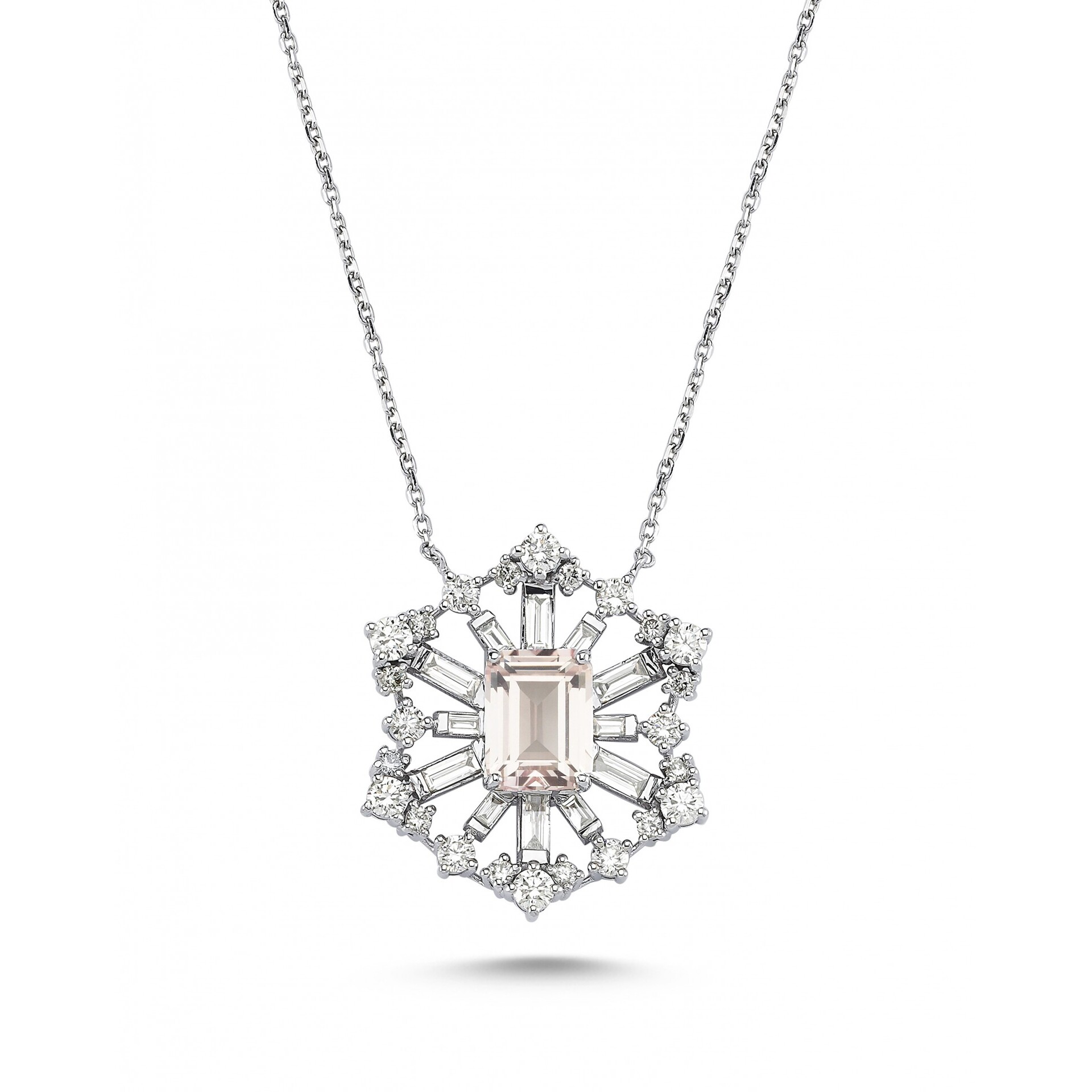 3.04 Karat PadParadscha Pırlanta Kolye