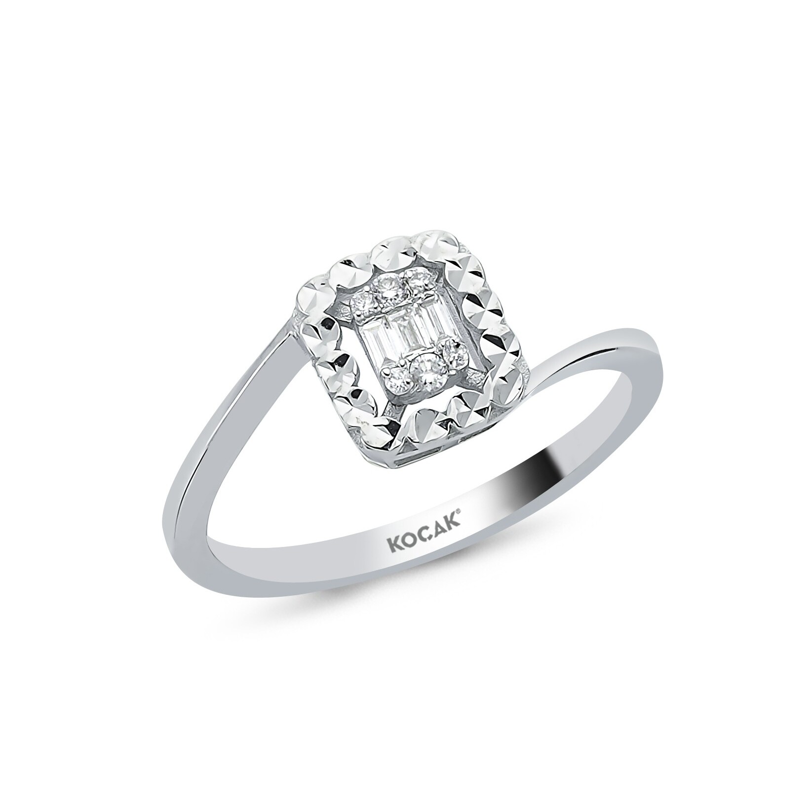 0.09 Karat Baget Taşlı Pırlanta Yüzük