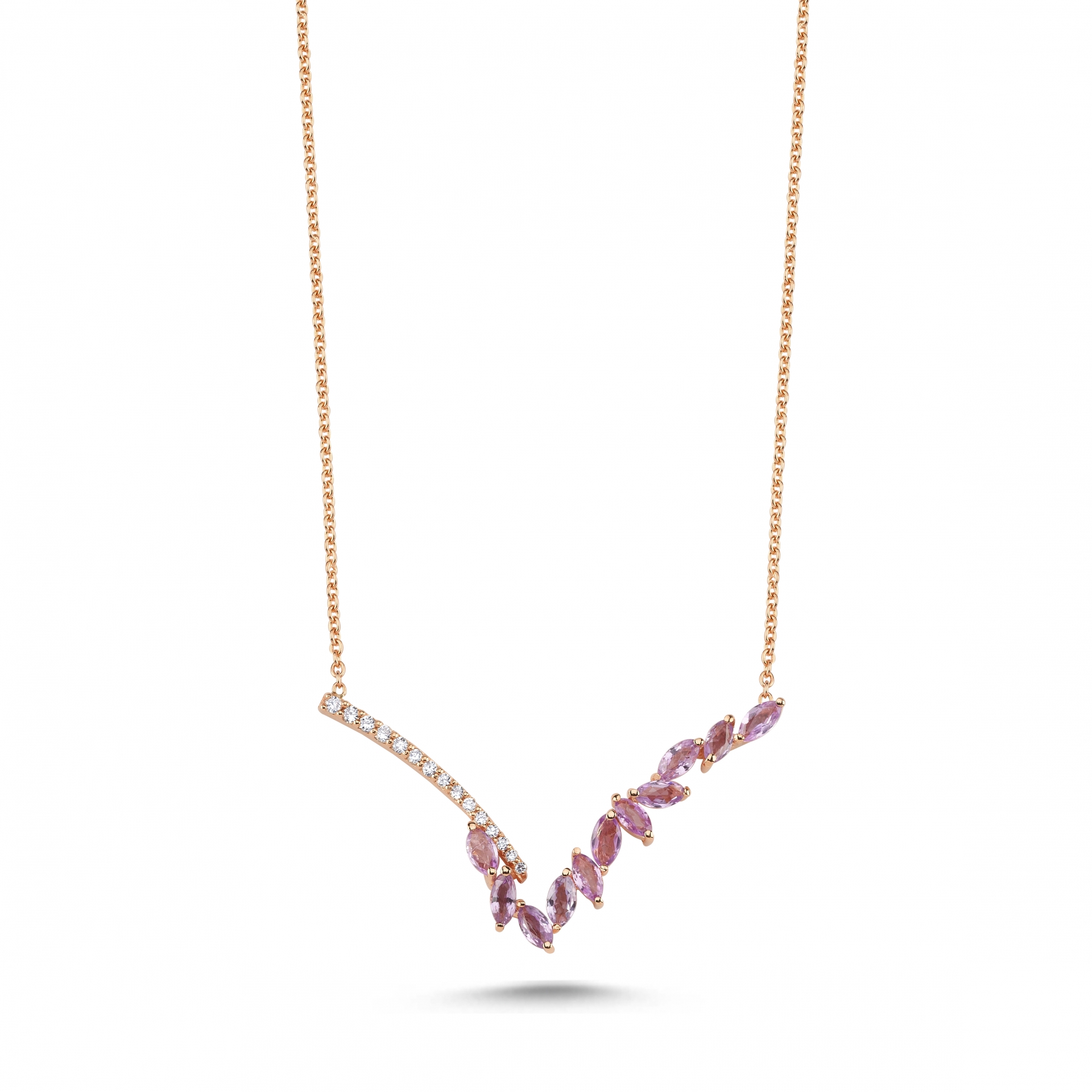 0.84 Karat Safir Pırlanta Kolye