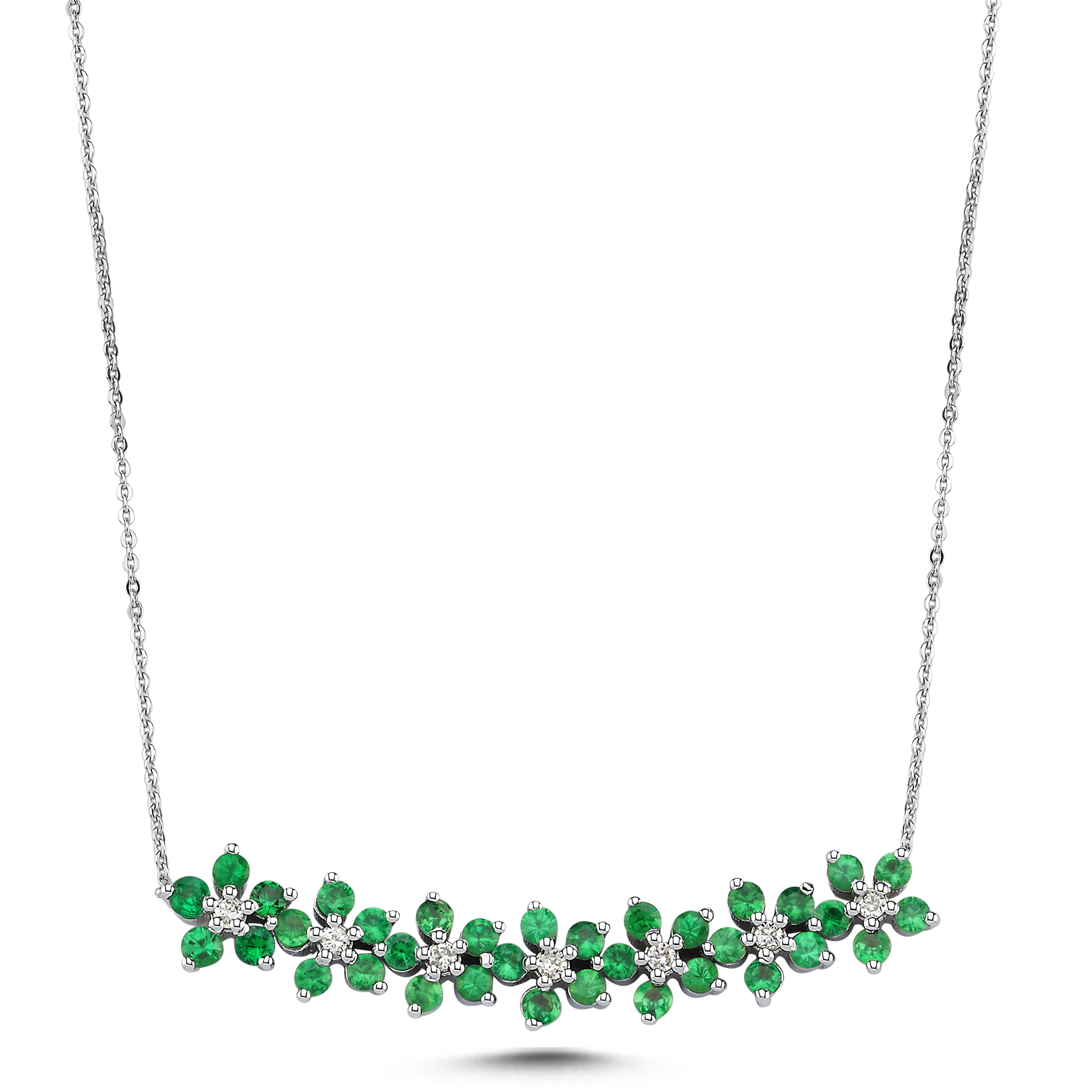 1.09 Karat Tsavorite Pırlanta Kolye