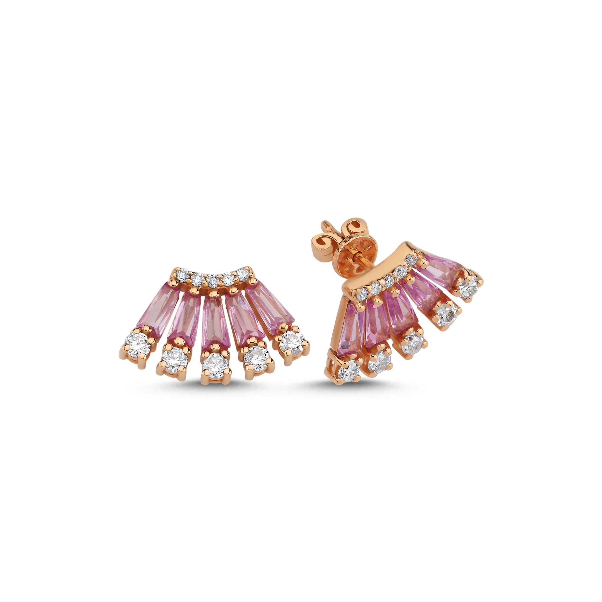 2.92 Karat Safir Pırlanta Küpe