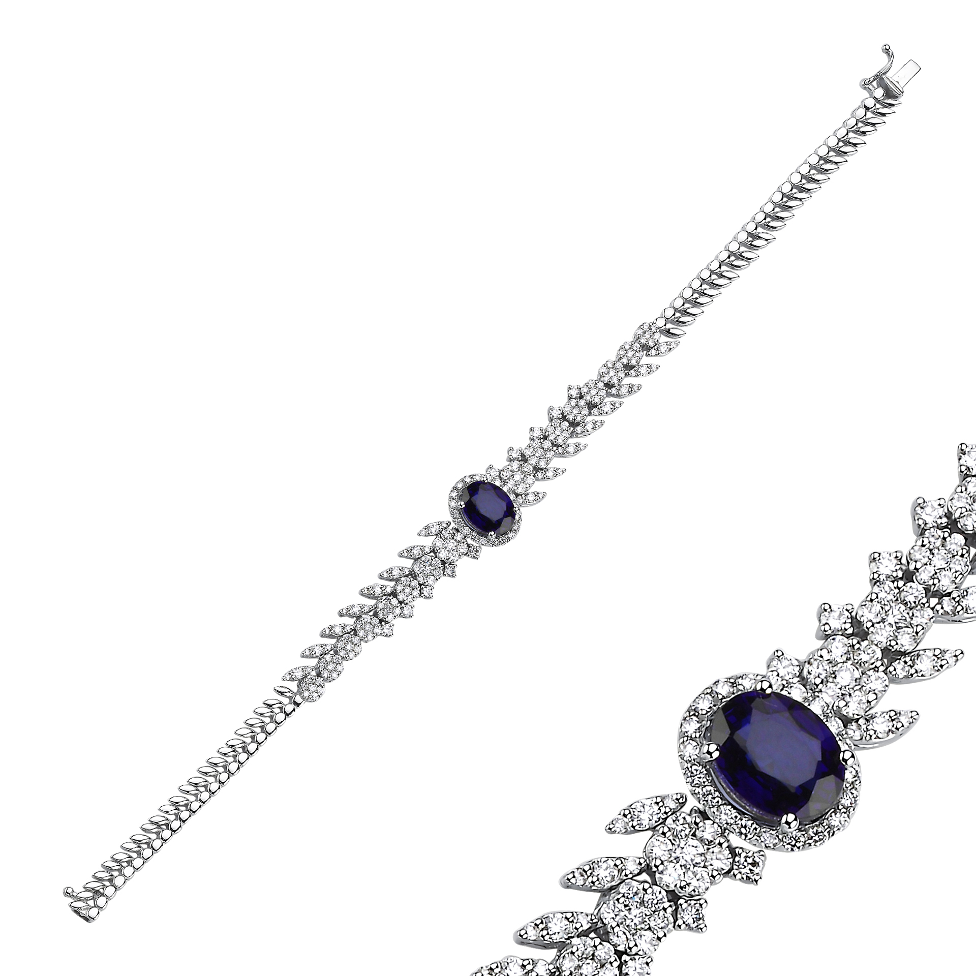4.82 Karat Safir Pırlanta Bileklik