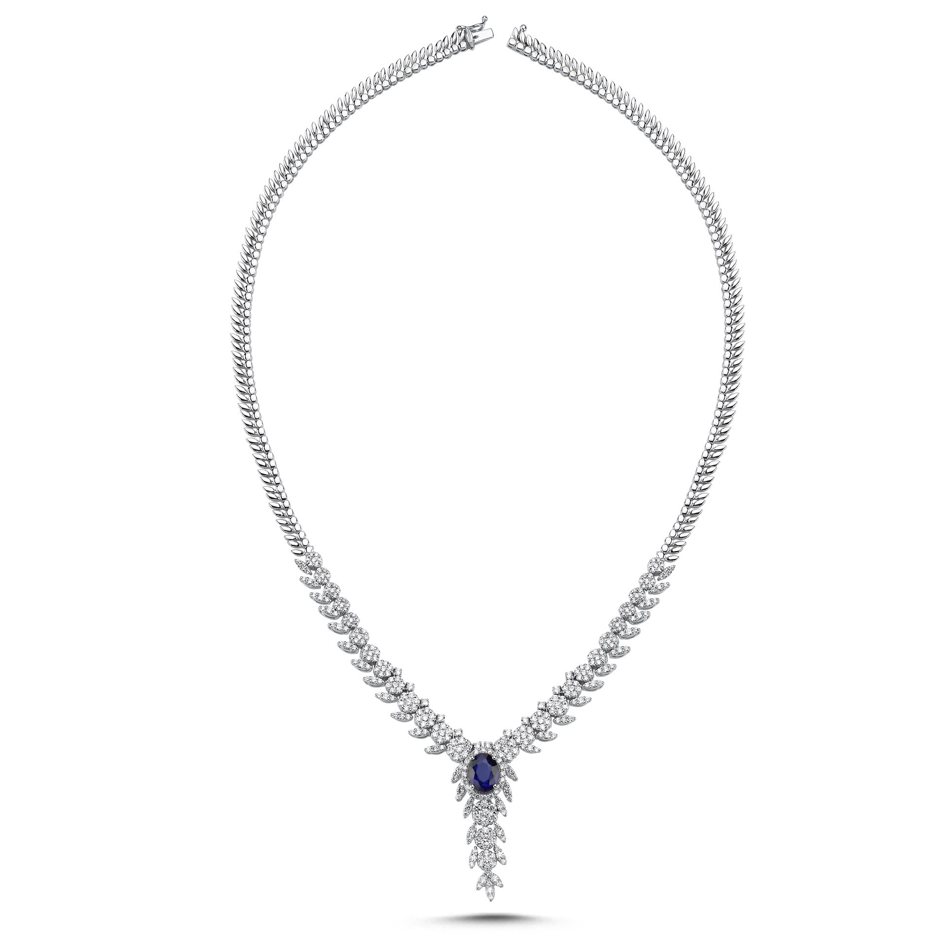 7.57 Karat Safir Pırlanta Gerdanlık