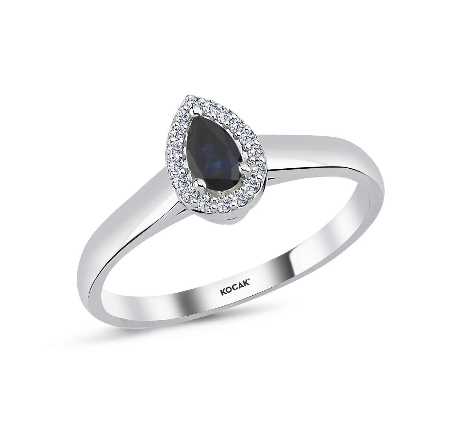 0.34 Karat Safir Pırlanta Yüzük