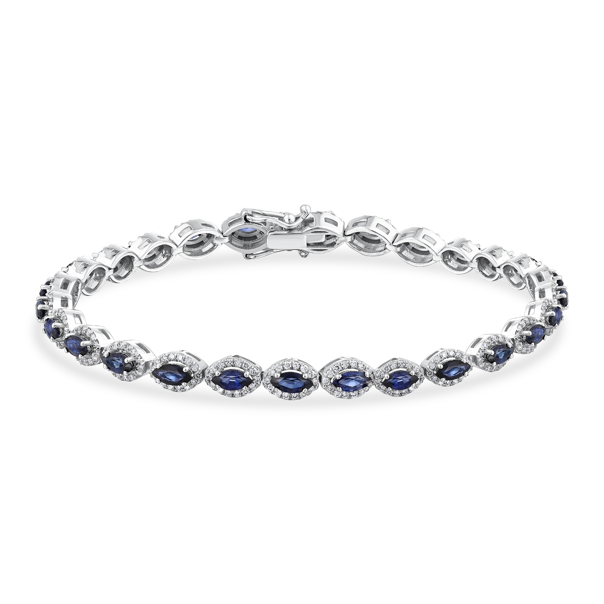 6.72 Karat Sapphire Blue Pırlanta Bileklik