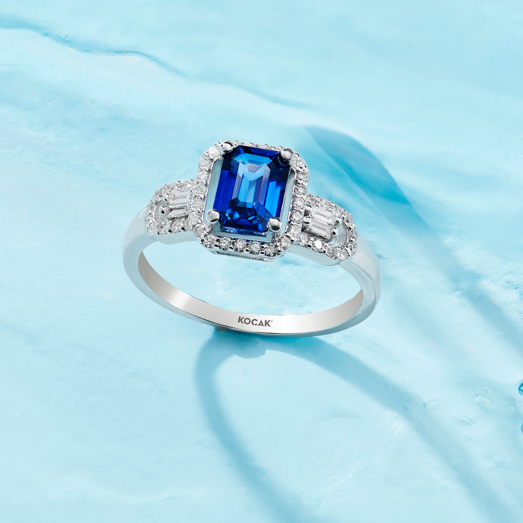 1.02 Karat Pırlanta Safir Tasarım Yüzük