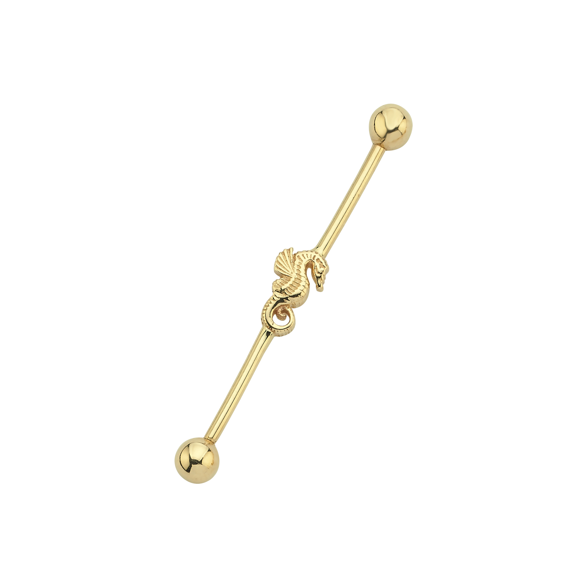 14 Ayar 38mm Denizatı Industrial Köprü Altın Piercing