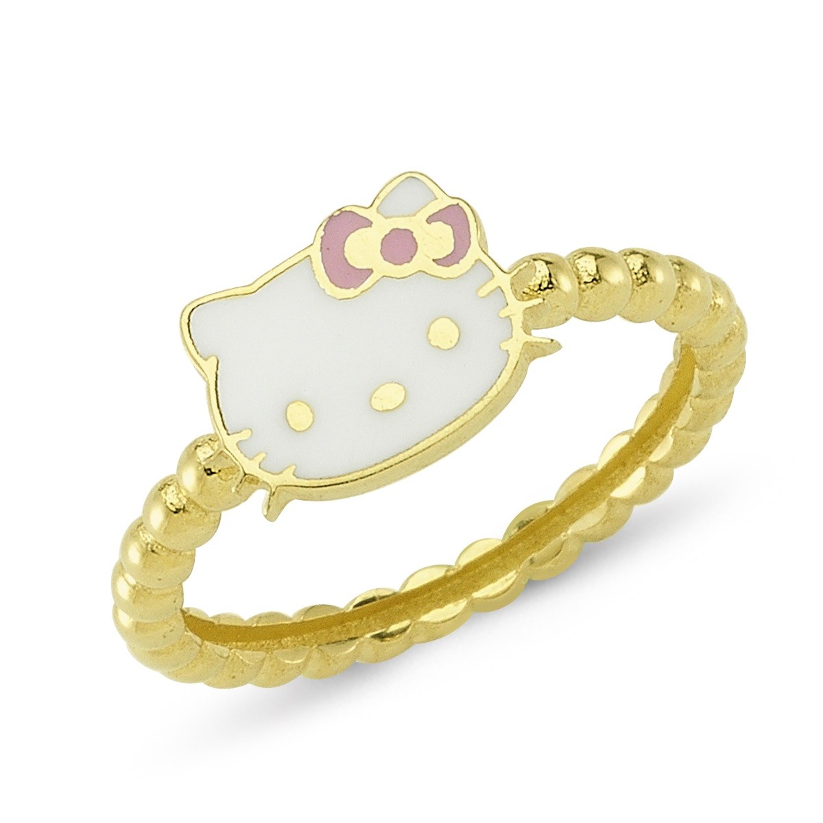 14 Ayar Sarı Altın Hello Kitty Yüzük