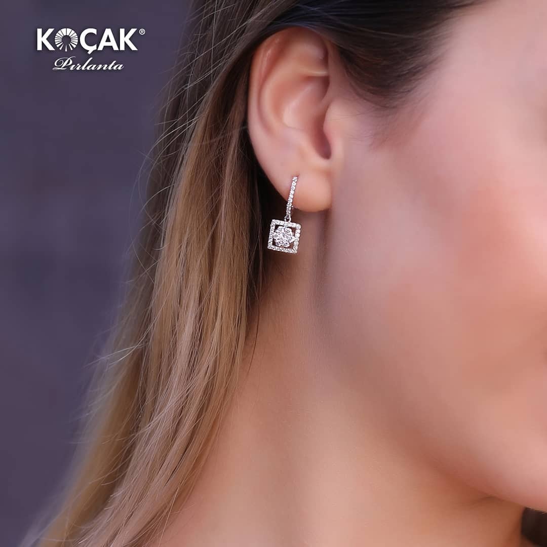 0.99 Karat F VS/SI Pırlanta Küpe