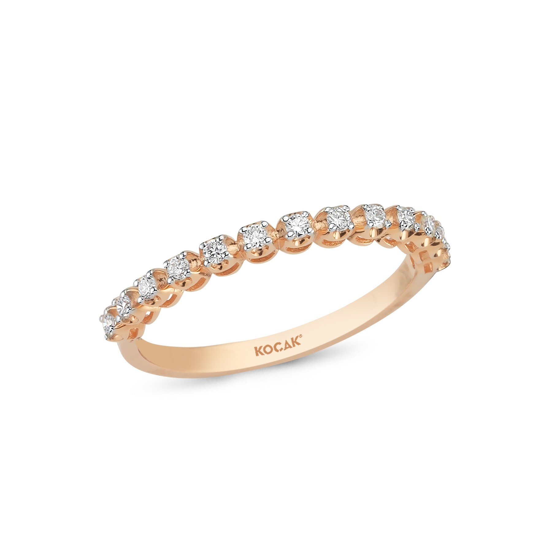 0.19 Karat Yarımtur Pırlanta Rose Yüzük