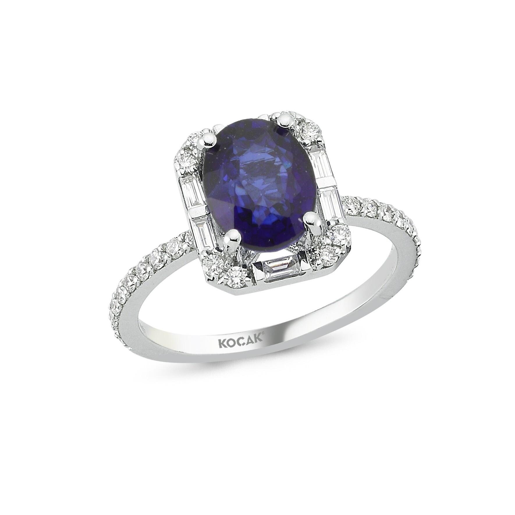 2.25 Karat Pırlanta Safir Yüzük