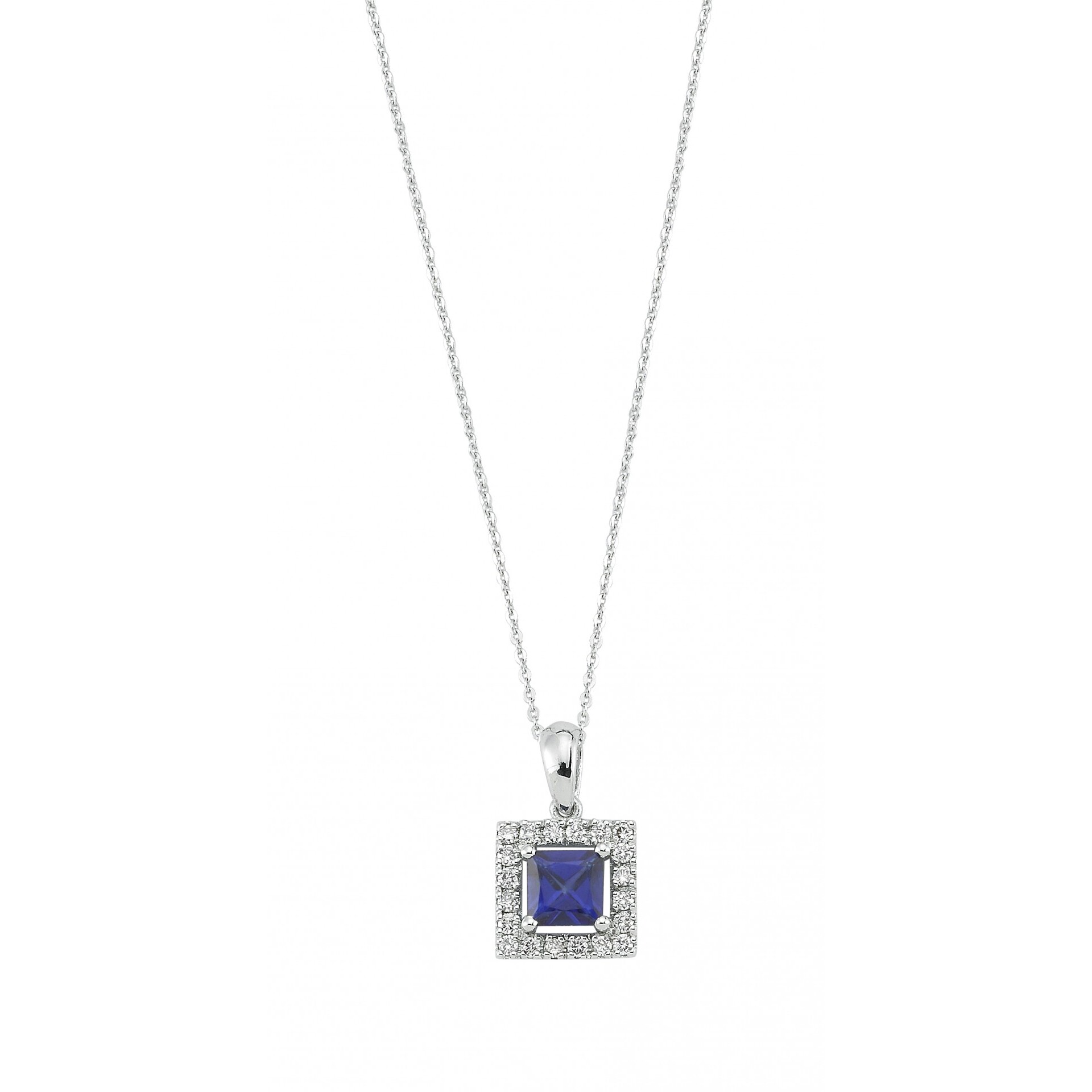 0.68 Karat Safir Pırlanta Kolye