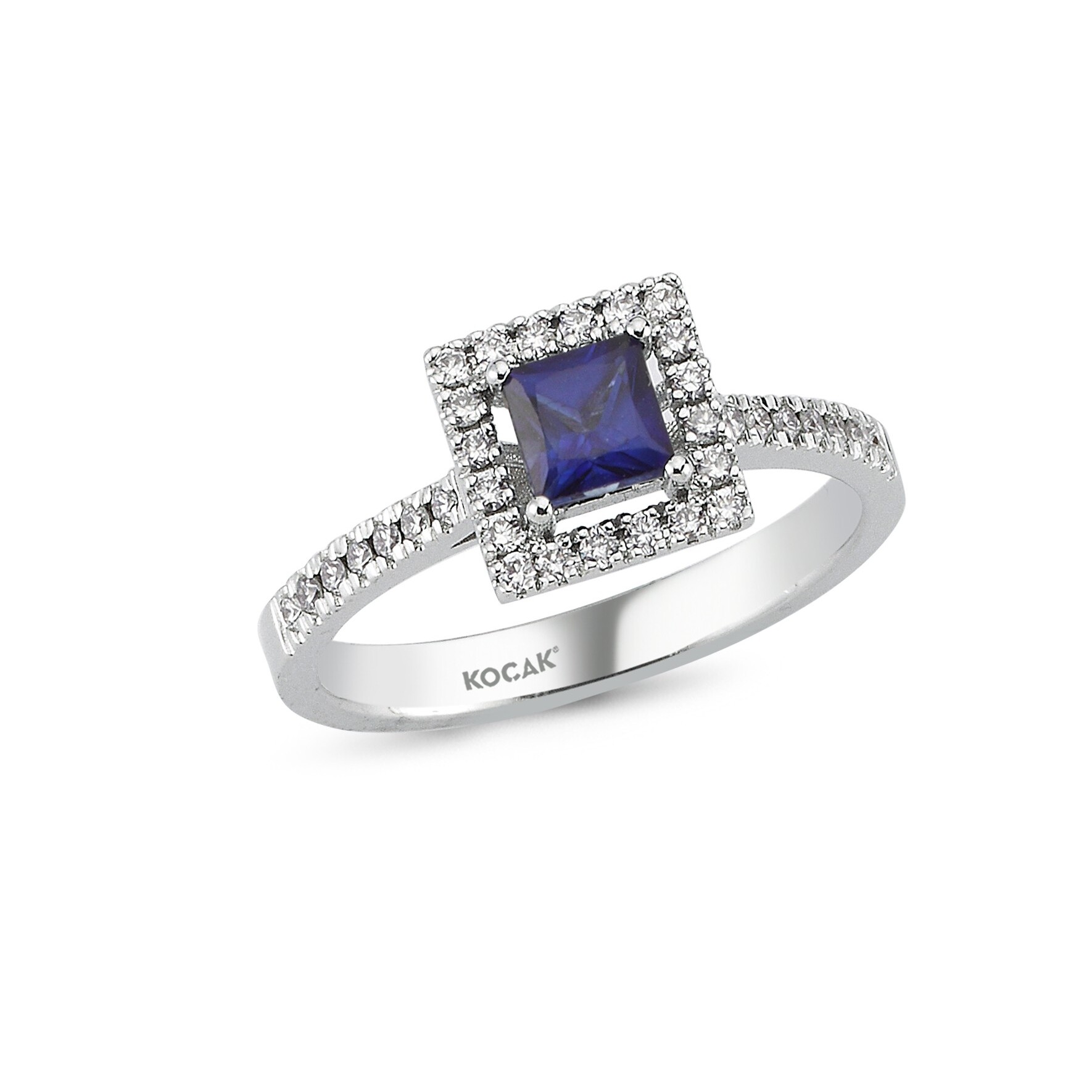 0.83 Karat Pırlanta Safir Yüzük