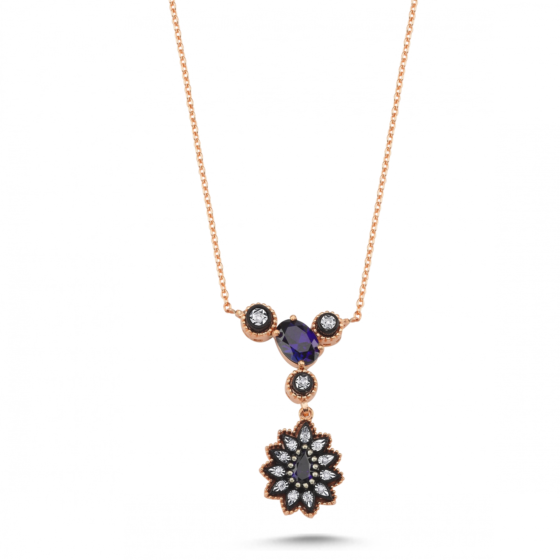 1.16 Karat Safir Elmas Kolye