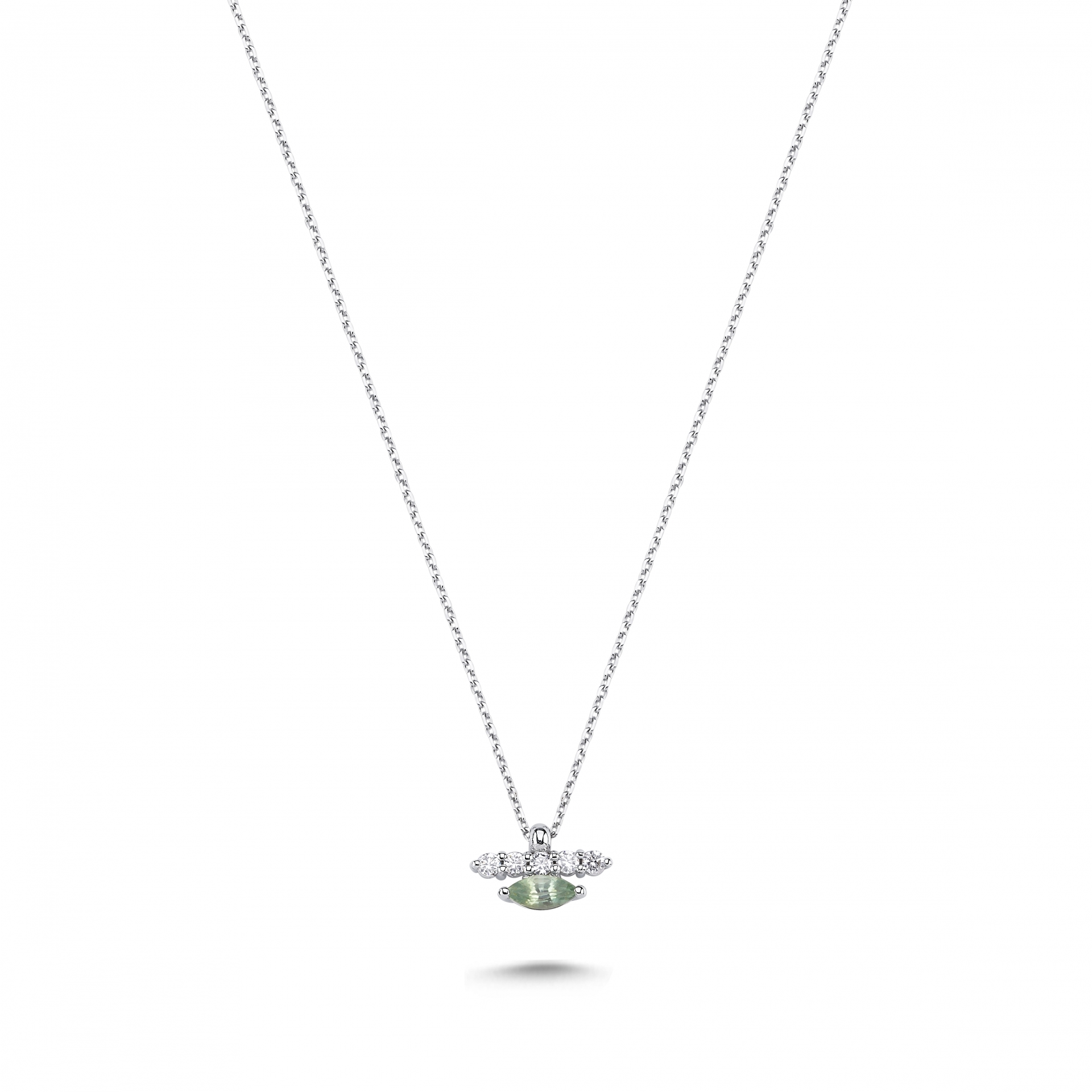 0.29 Karat Multi Safir Pırlanta Kolye