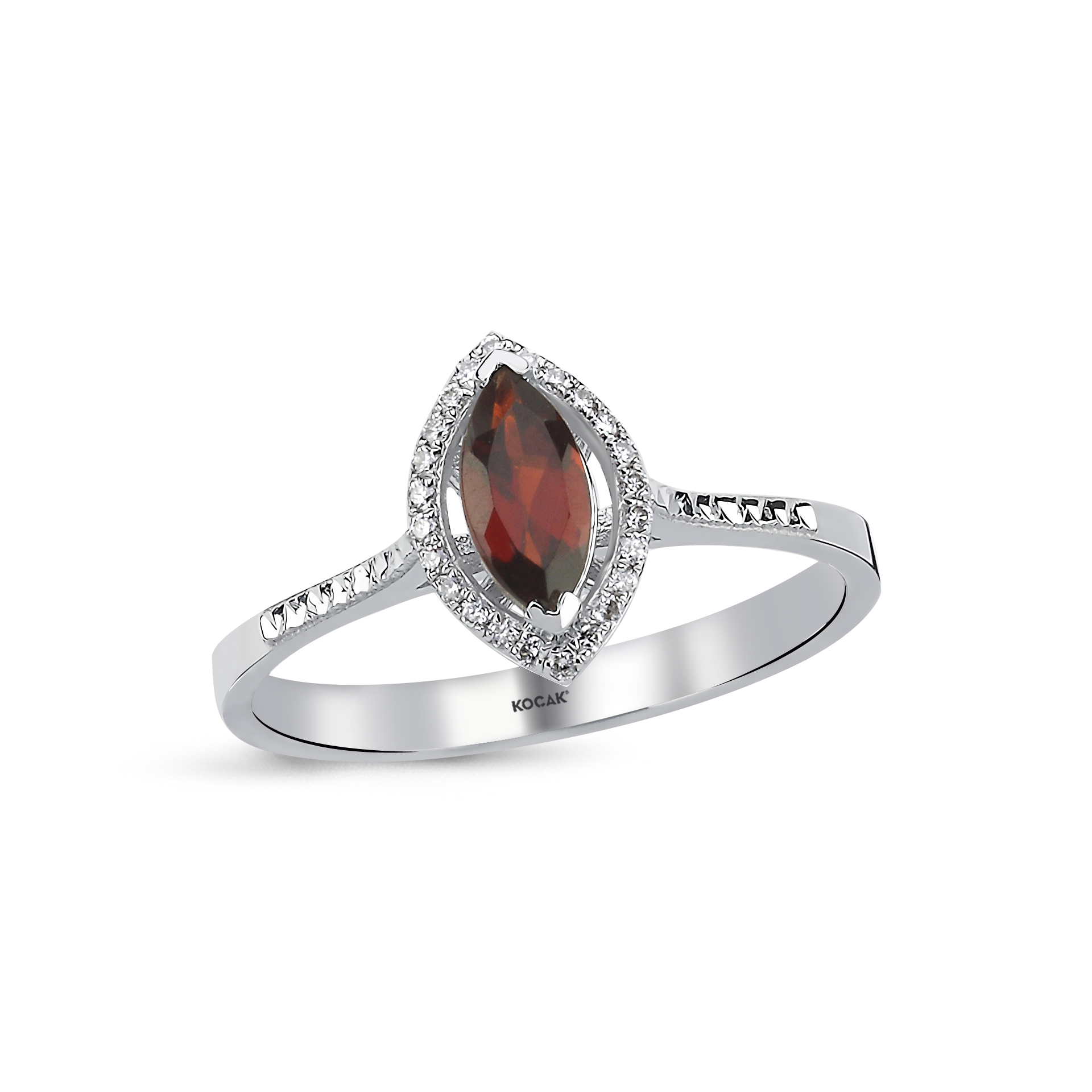 0.47 Karat Garnet Pırlanta Yüzük