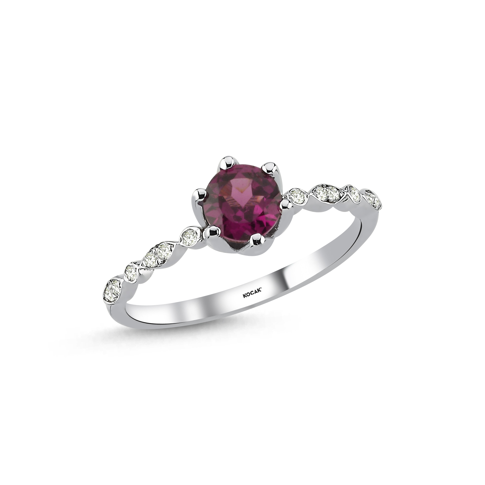 0.68 Karat Rhodolite Pırlanta Yüzük