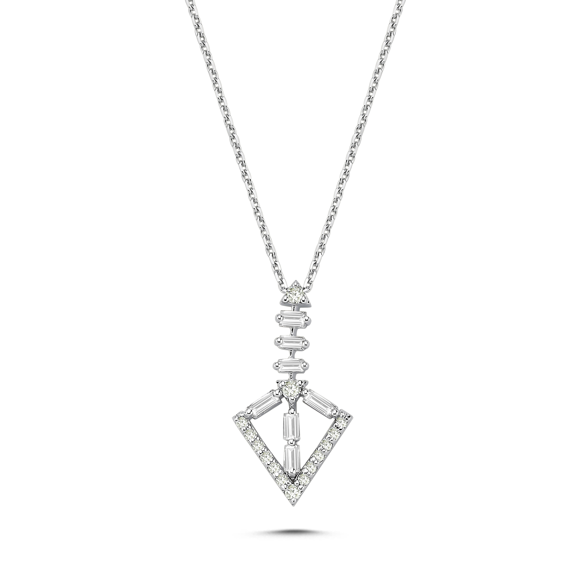0.25 Karat Arrow of Eros Baget Pırlanta Kolye