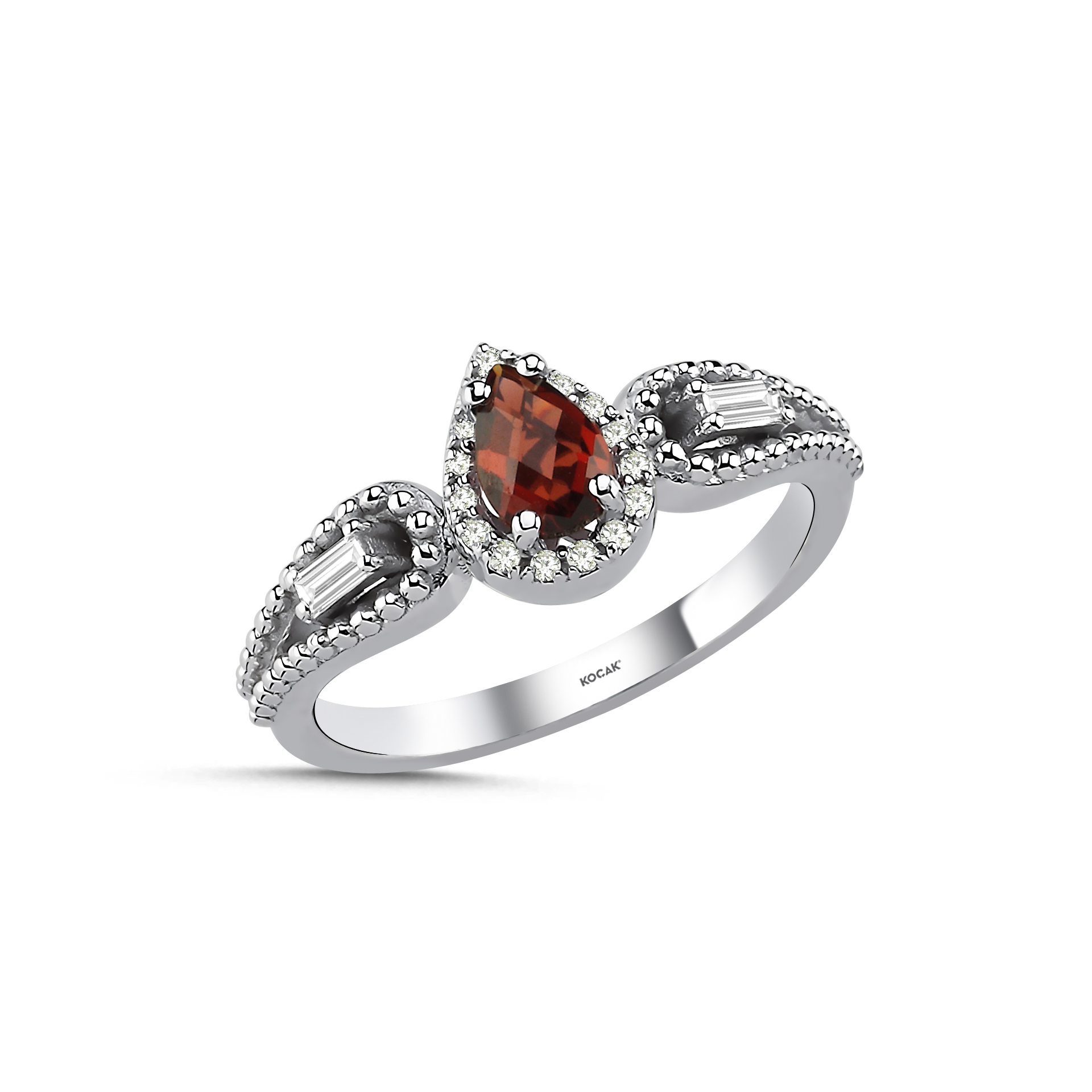 0.64 Karat Garnet Pırlanta Yüzük