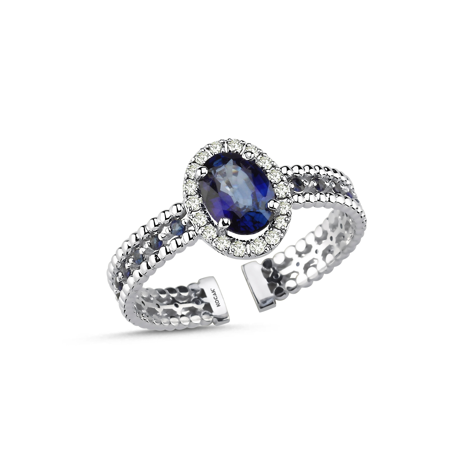 0.95 Karat Safir Pırlanta Yüzük