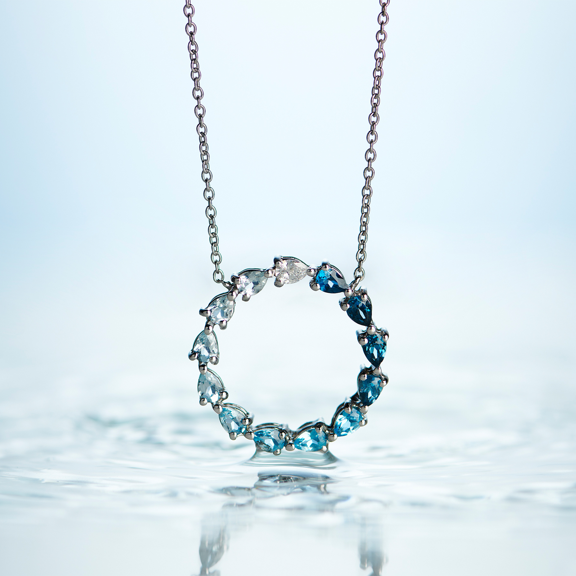 1.55 Karat Pırlanta Topaz Kolye