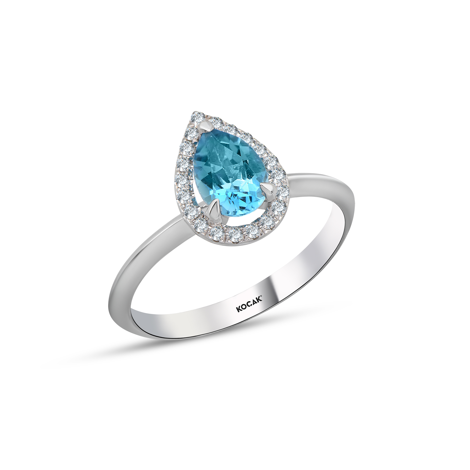 1.04 Karat Swiss Topaz Pırlanta Yüzük