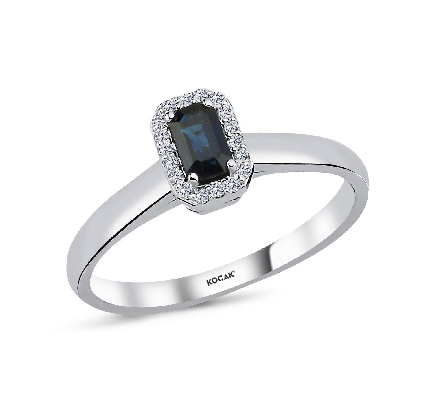 0.44 Karat Safir Pırlanta Yüzük