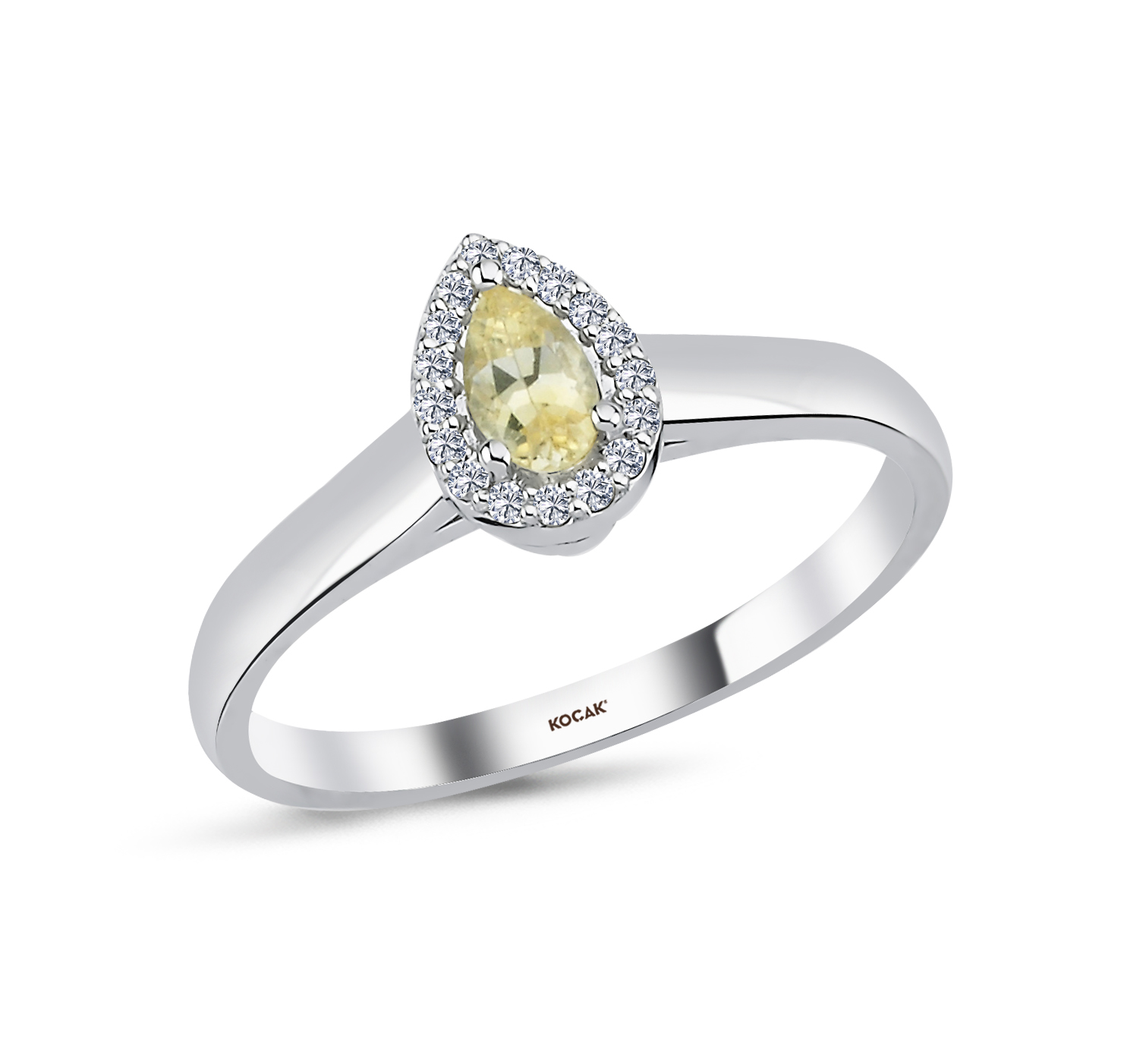 0.42 Karat Safir Pırlanta Yüzük