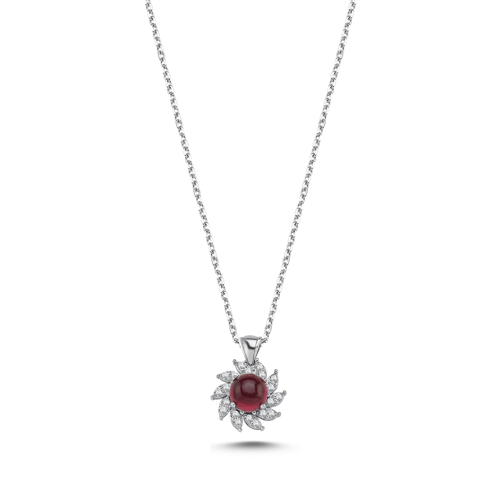 0.77 Karat Pırlanta Taşlı Cherry Kolye