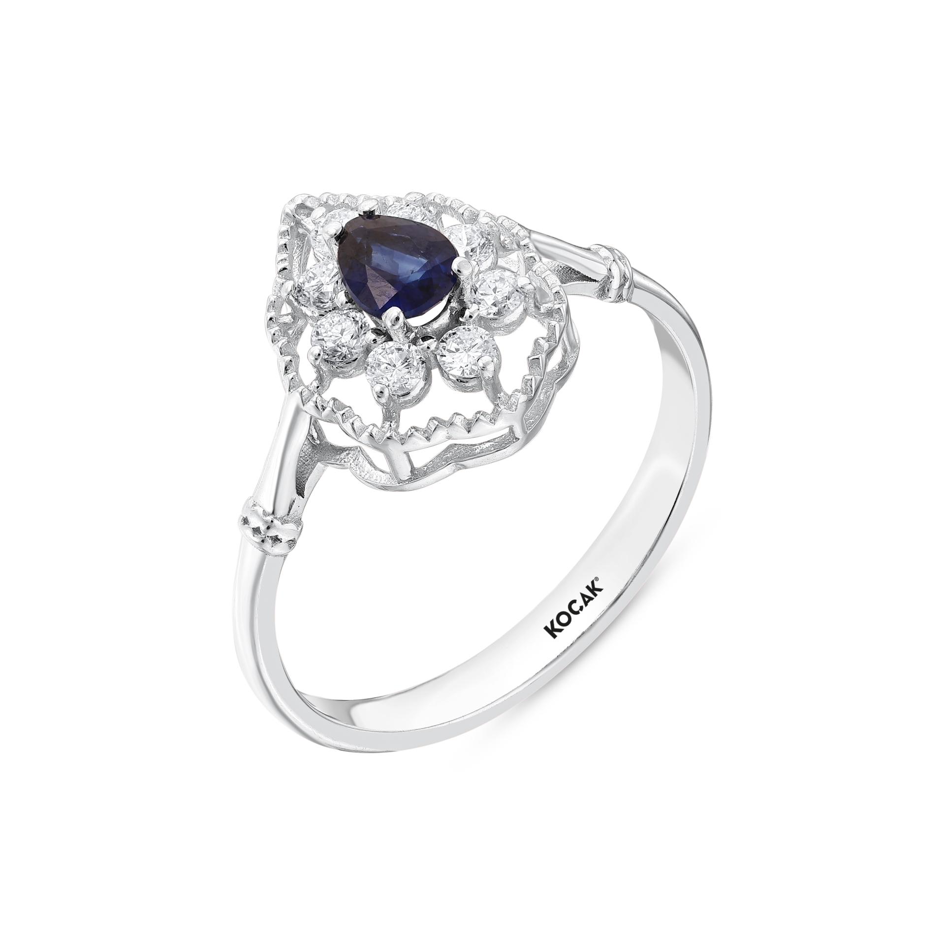 0.65 Karat Safir Pırlanta Yüzük