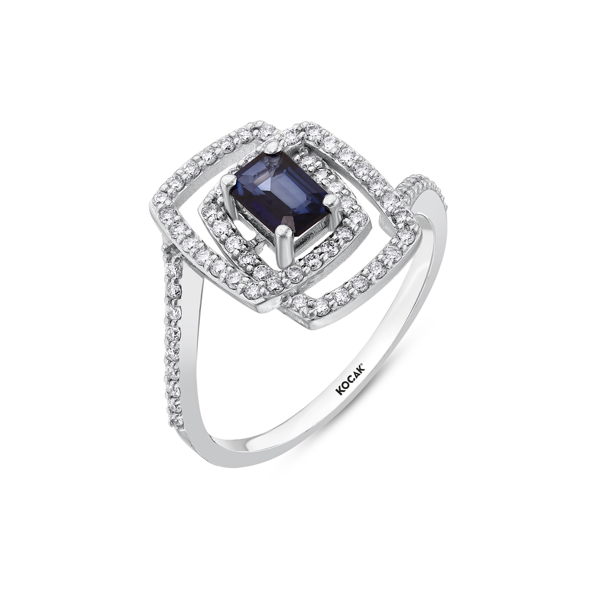 0.79 Karat Safir Pırlanta Yüzük