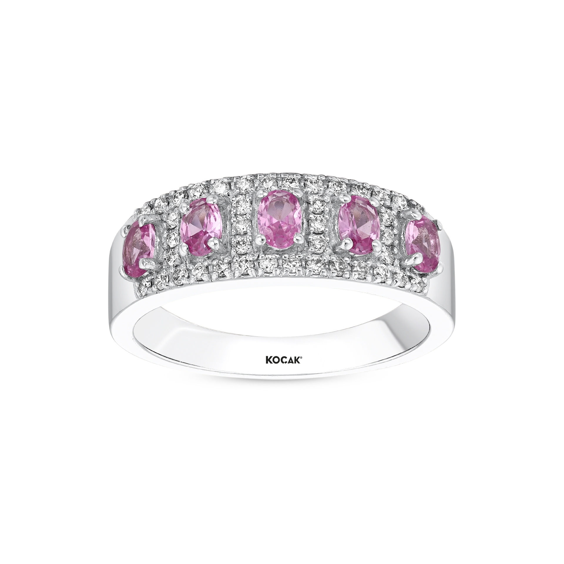 0.83 Karat Pembe Safir pırlanta Yüzük