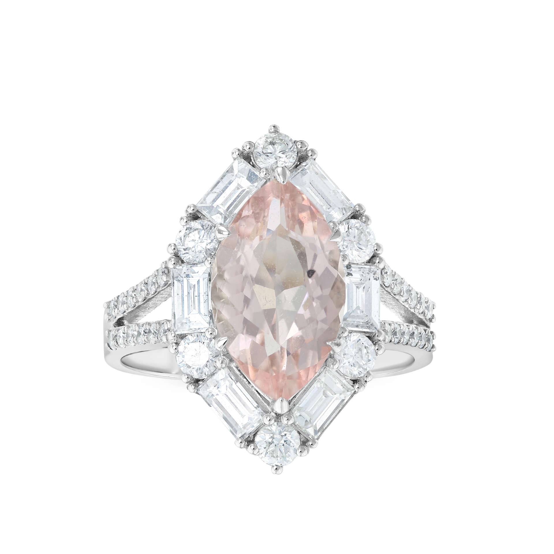 3.97 Karat Pembe Markiz Pırlanta Yüzük