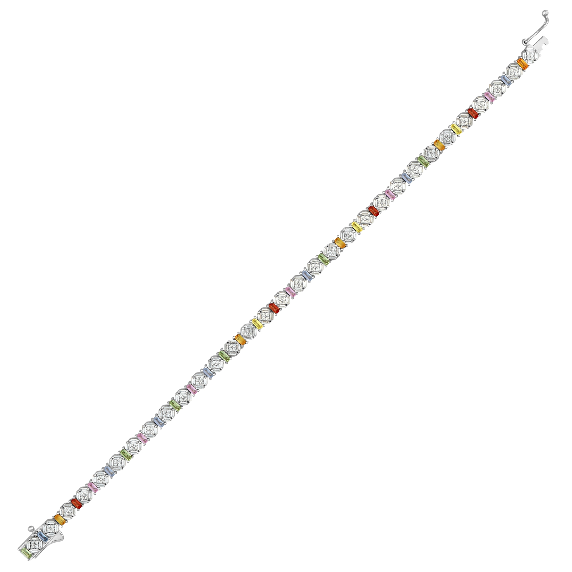 1.69 Karat Renkli Pırlanta Bileklik