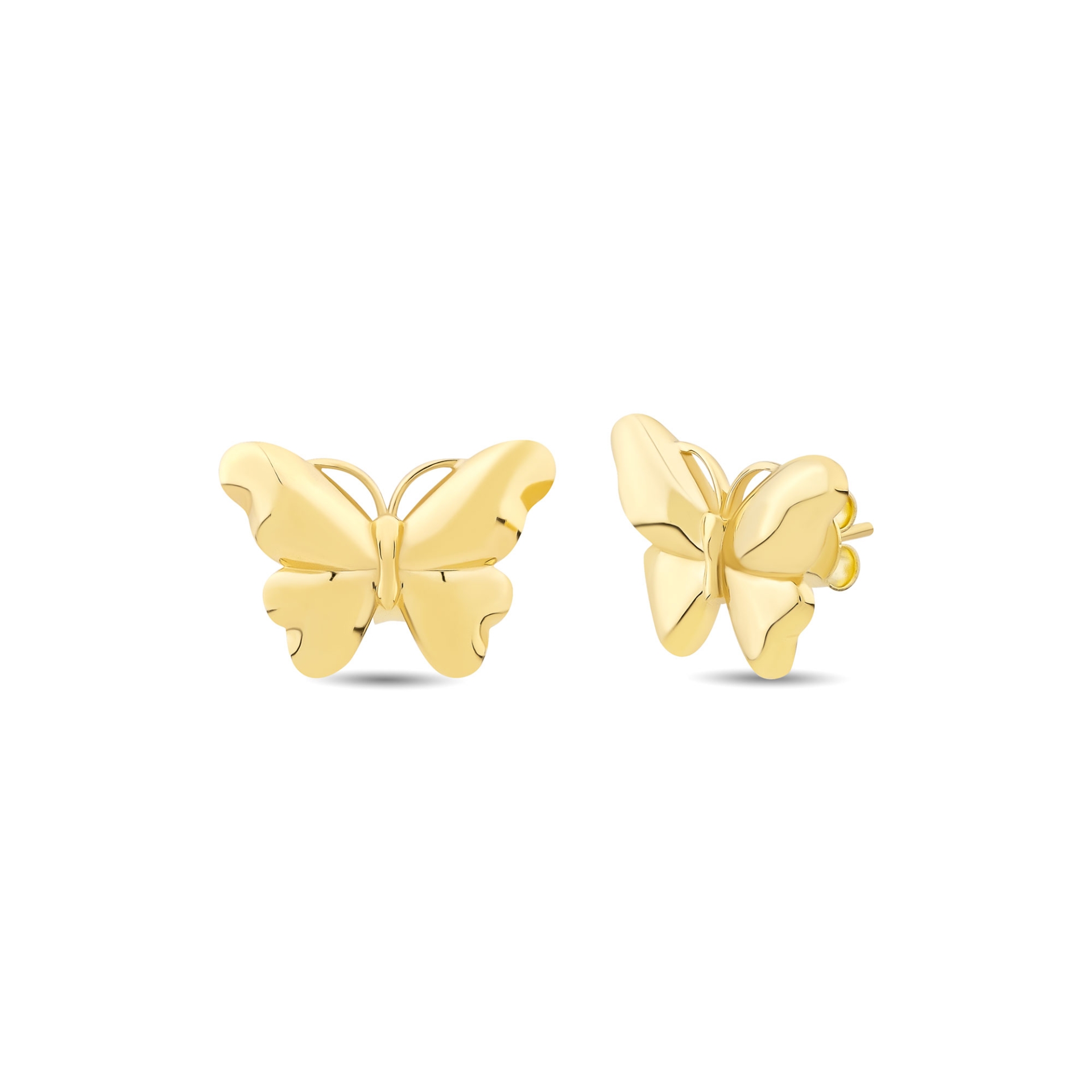 14 Ayar Butterfly Altın Tasarım Küpe