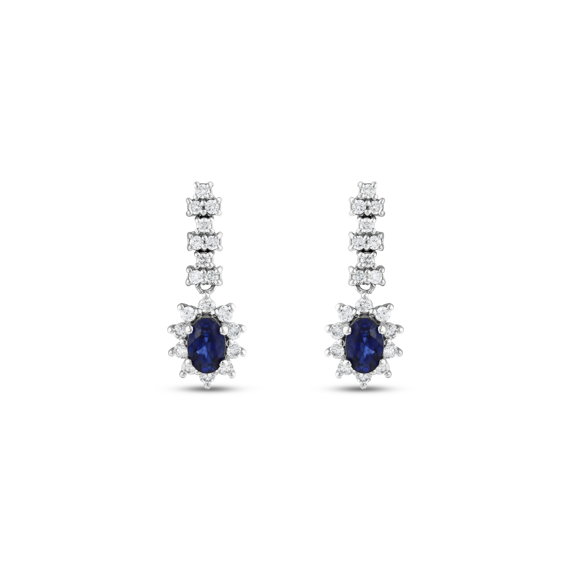 1.99 Karat Safir Pırlanta Küpe