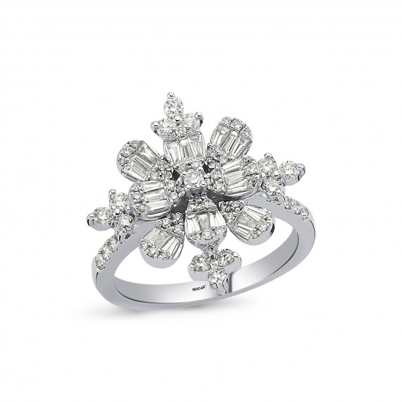 0.99 Carat Baguette Stone-set Diamond Ring