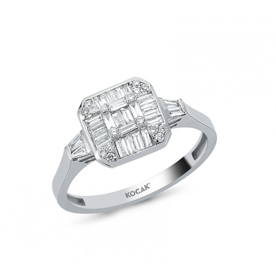 0.38 Carat Baguette Stone-set Diamond Ring
