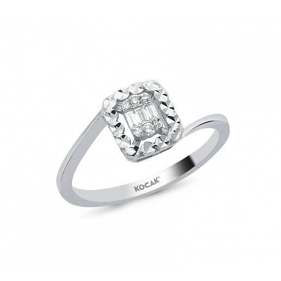 0.09 Carat Baguette Stone-set Diamond Ring