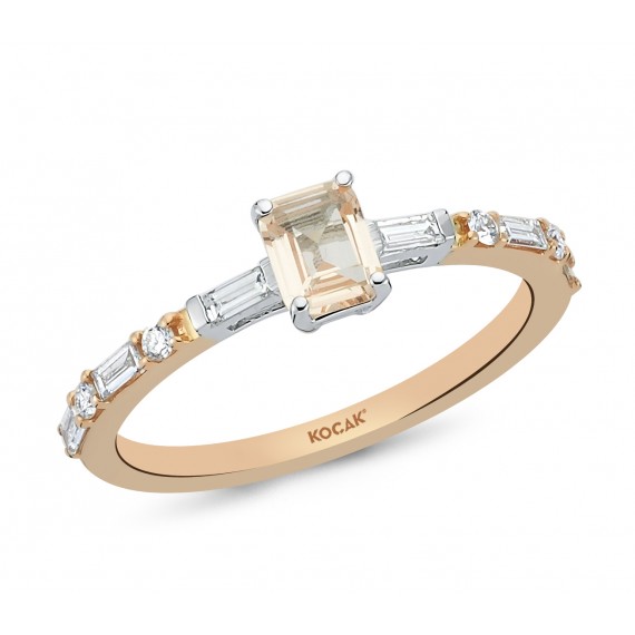 0.60 Carat Diamond Morganit Ring