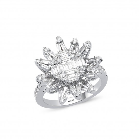 1.17 Carat Baguette Stone-set Diamond Ring
