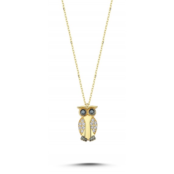 14 K Baykuş Figured Gold Necklace