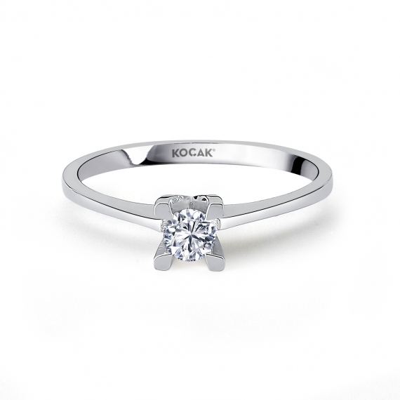 0.19 Carat EF SI Solitaire Diamond Ring