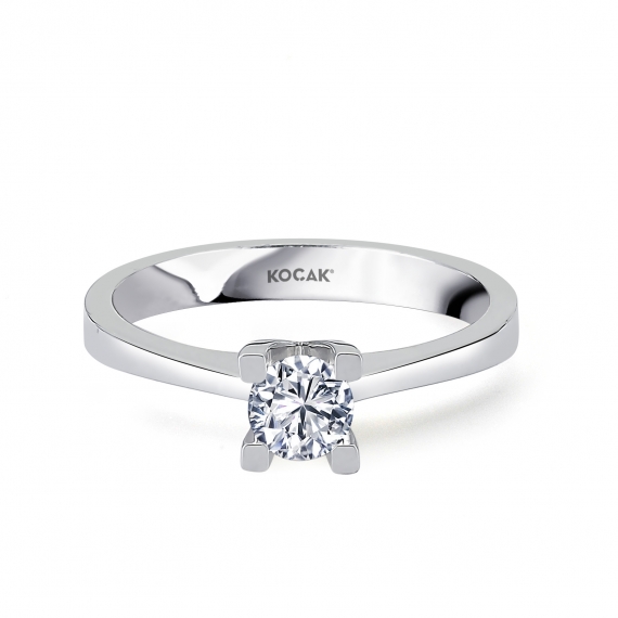 0.39 Carat EF SI Solitaire Diamond Ring